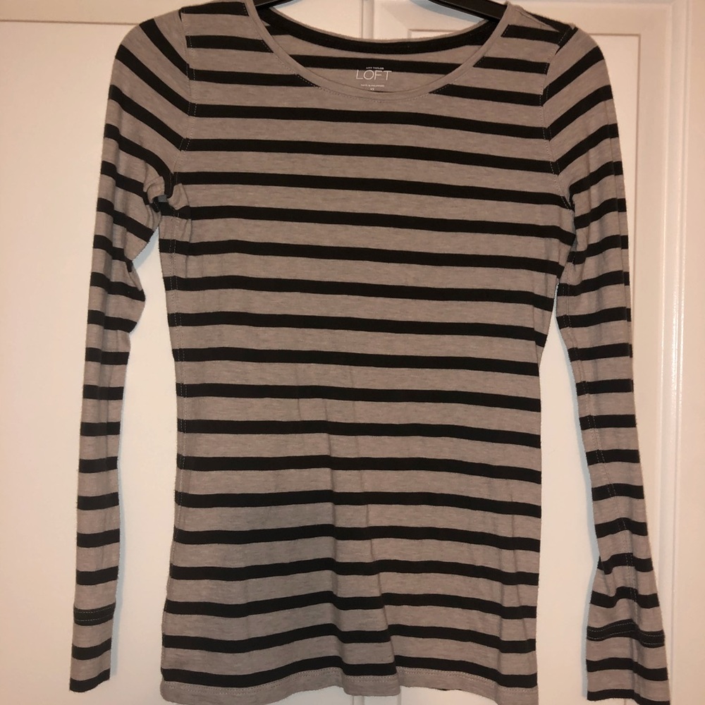 Ann Taylor Loft Striped Long Sleeve